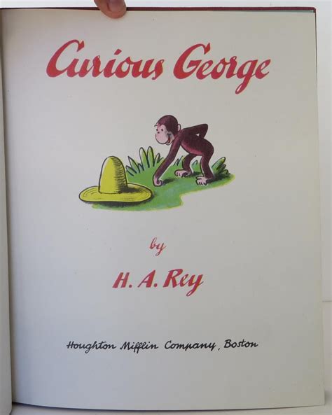 Curious George H A Rey 5th Or Later Edition