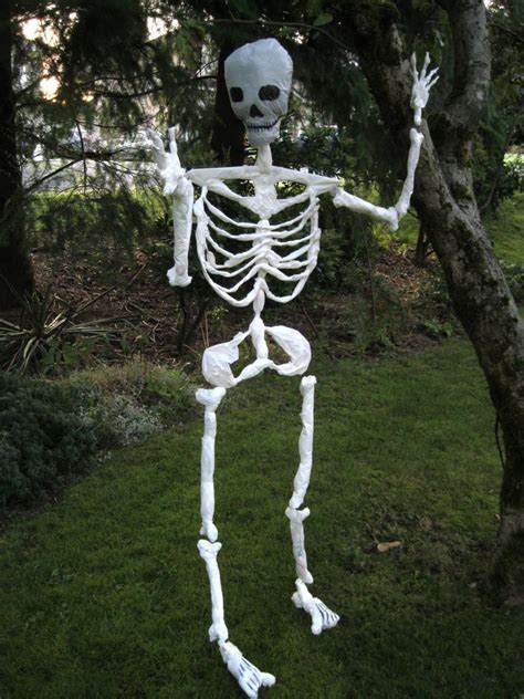 Halloween Skeleton Made Of Plastic Shopping Bags Halloween Skeletons