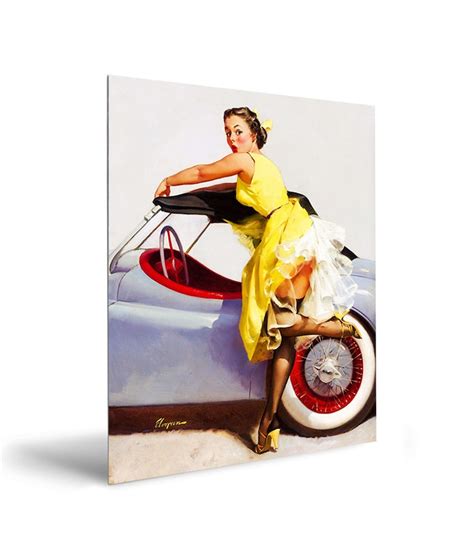 Pin Up Girls By Gil Elvgren Car Cover Up Extra Large Wall Art Etsy