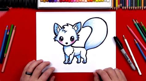 How To Draw An Arctic Fox Art For Kids Hub Drawing