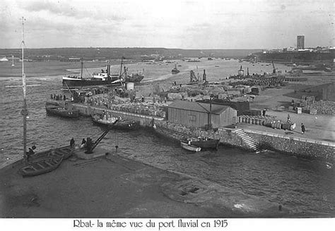 Vue Du Port 1915 Tour Hassan Au Fond Rabat Maroc Rabat In The