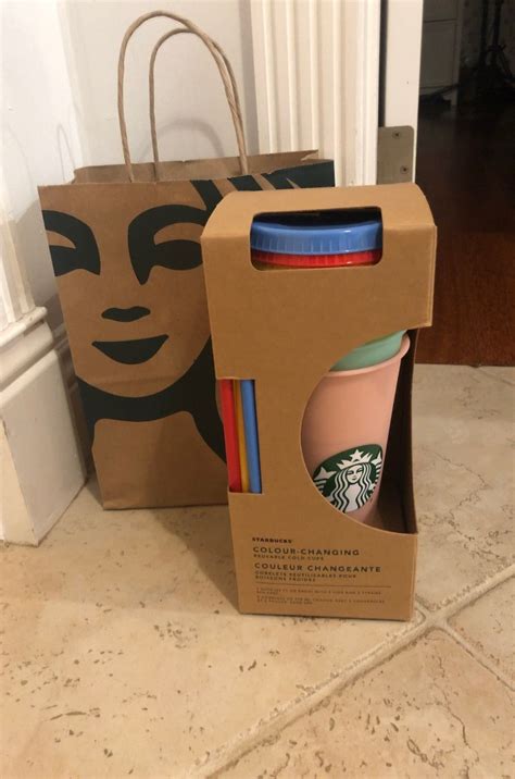 Starbucks Color Changing Cups New In Original Packaging Copo Starbucks
