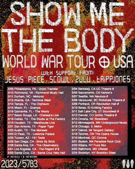 Show Me The Body Announce 2023 North American Tour Dates The Fader