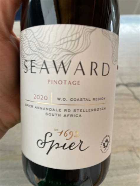 2020 Spier Pinotage Seaward South Africa Coastal Region Cellartracker