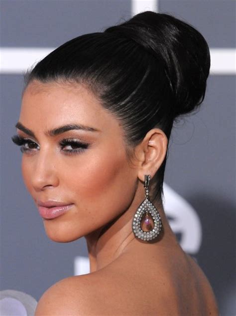 Kim Kardashian Bun Hairstyles