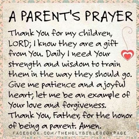 Parents Prayer Prayer For Parents Prayer For My Children Words