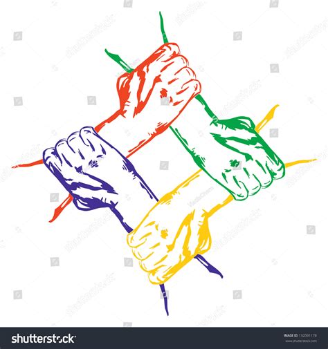 Maybe you would like to learn more about one of these? Hands Holding Each Other Unity Cartoon Stock Vector 132091178 - Shutterstock