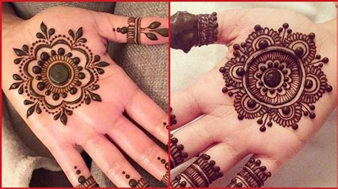 Palm Tikka Mehndi Designs Collections For Front Hand Gol Tikki Hira