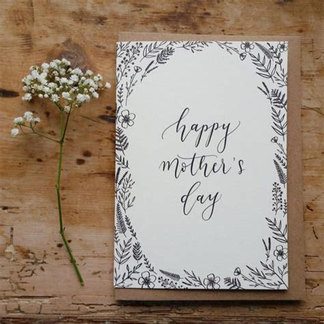 Happy Mothers Day Card Modern Calligraphy By Elerihafdesigns Happy Mothers Day