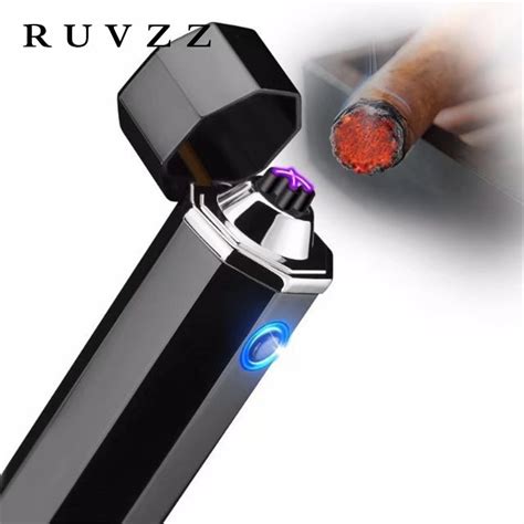 metal double arc electronic lighter usb windproof electronic plasma thunder lighter electric