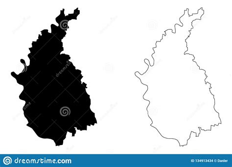 Qalyubia Governorate Map Vector Stock Vector Illustration Of County