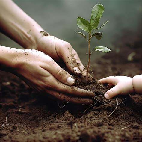 Premium Photo A Woman Holding A Plant In Her Hands