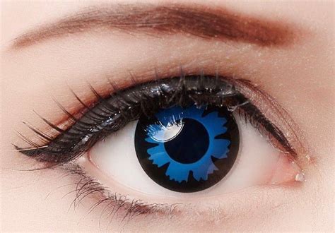 Как подобрать голубые линзы на карие глаза