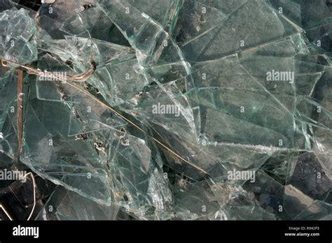 Broken Glass Texture Industrial Storage Of Broken Laminated Glass Windshields To Recycling