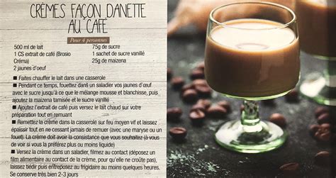 Recette crème façon Danette au Café