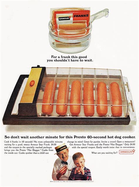 Presto 60 Second Hot Dog Cooker Life March 18 1966 Rvintageads