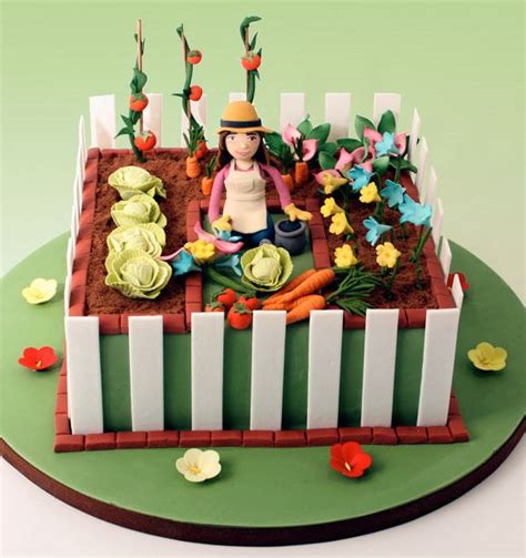 Charm City Cakes Sculpted Cake Depicting A Gardener Growing