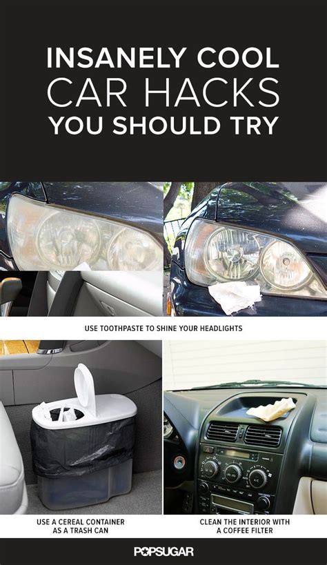 19 Insanely Cool Car Hacks You Should Try Out Car Cleaning Hacks Car