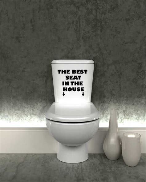 Best Seat In The House Toilet Sticker Funny Toilet Stickers Etsy