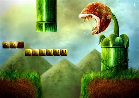 Epic Mushroom Kingdom Wallpaper Mario Art Super Mario