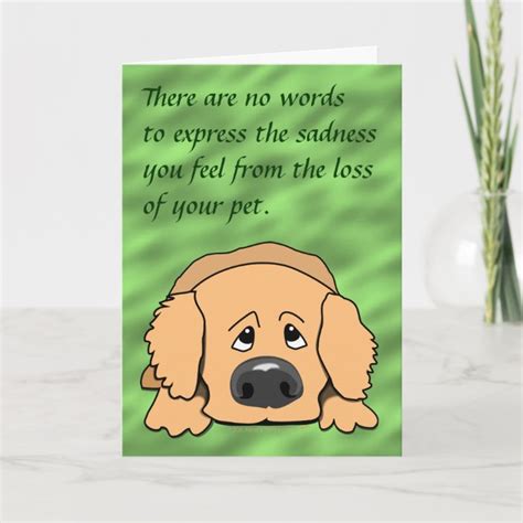 Sad Dog Cartoon Pet Sympathy Card For Loss Of Pet Au