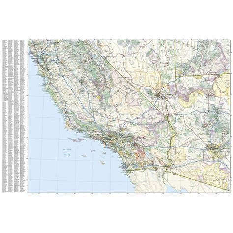 National Geographic California And Nevada Folding
