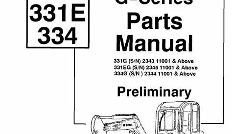 bobcat 334 parts manual