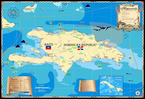 Hispaniola Island Map Store