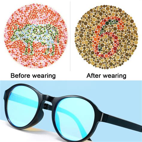 1pc foldable red green colorblindness spectacles color weakness glasses women men coating lenses
