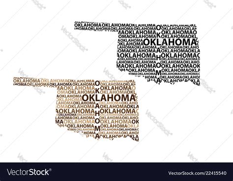 Map Of Oklahoma Royalty Free Vector Image Vectorstock