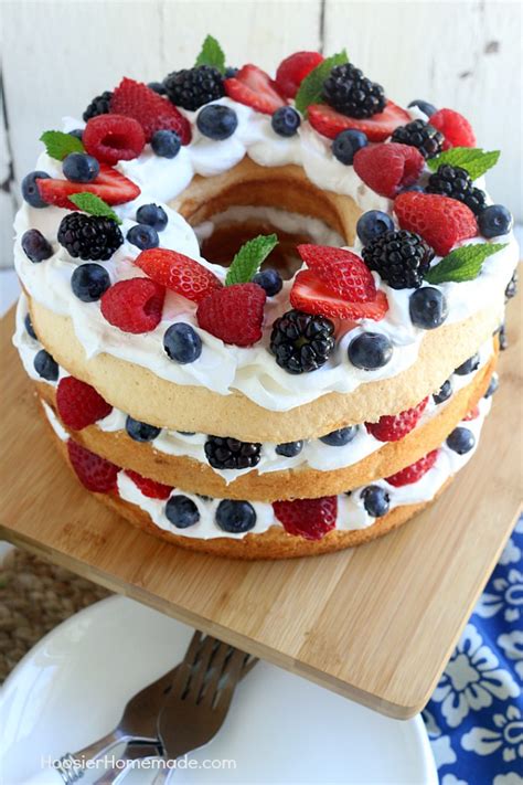 This keto angel food cake is low carb, grain free and gluten free, but you will not feel deprived or compromised. Angel Food Cake with Berries - Hoosier Homemade