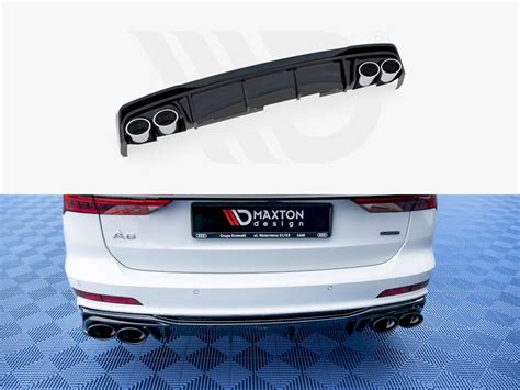 Maxton Design Rear Valance Exhaust Ends Imitation Audi A6 C8 S Line