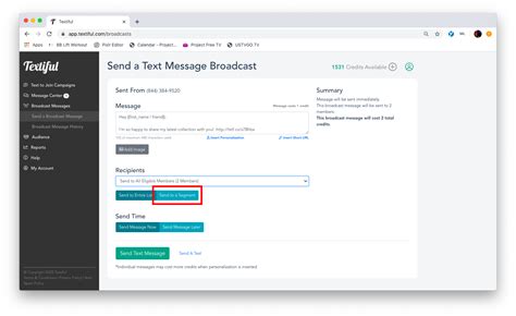 Selecting Your Broadcast Message Audience Textiful