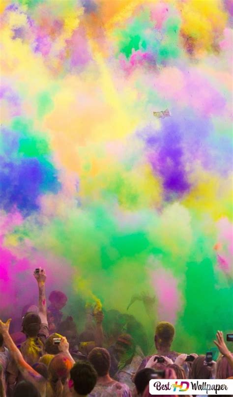 Holi Festival Colors In The Air Hd Wallpaper Download