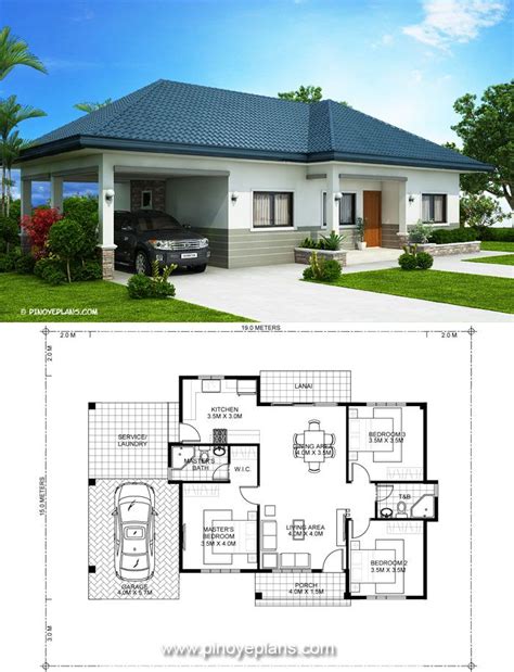 Modern 3 Bedroom Bungalow House Plans