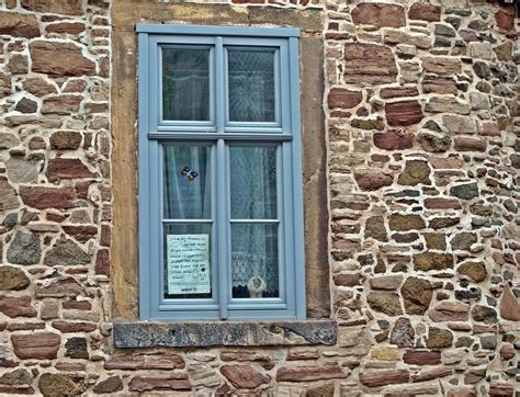 Old Stone House Wall With Wooden Window Free Image Download
