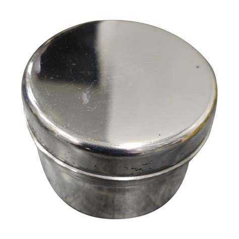 round silver 150ml stainless steel storage box for kitchen thickness 0 5mm at rs 39 piece in