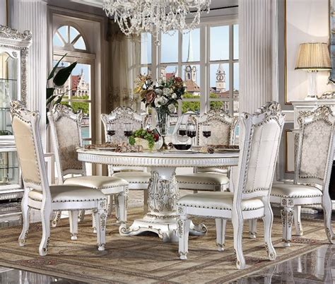 Vendome Dining Table Dn01222 In Antique Pearl By Acme Woptions