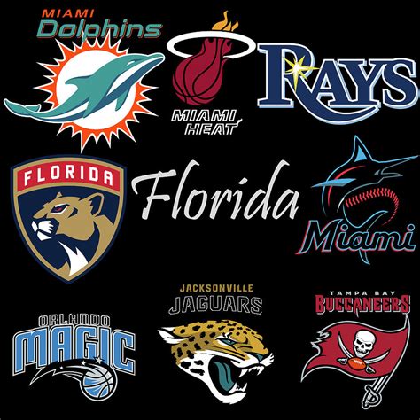 Florida Professional Sport Teams Collage Mixed Media By Movie Poster Prints