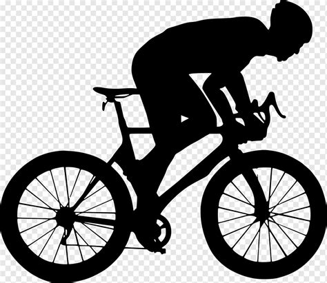 Silhouette Cycling Cyclist Triathlon Athlete Biking Action