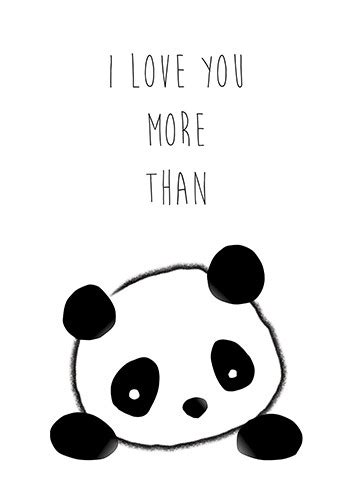 I Love You More Than Panda Free Thinking Of You Ecards Greeting Cards