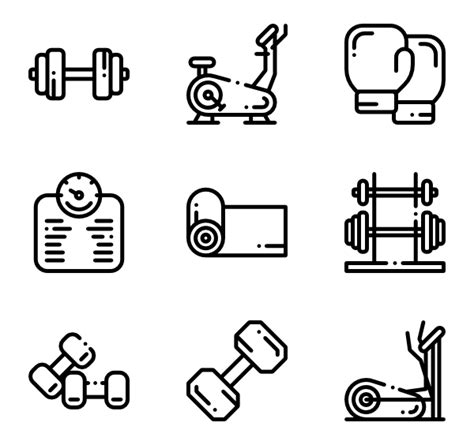 Gym Equipment Vector At Collection Of Gym Equipment