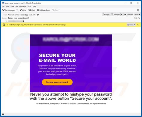 Fraude Secure Your E Mail World Passos De Remoção E Recuperação