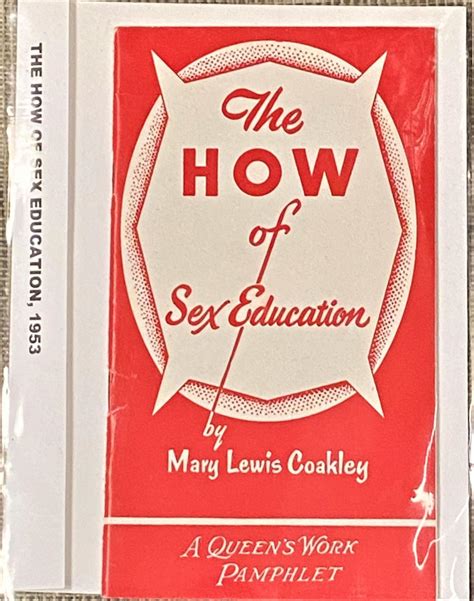 The How Of Sex Education Von Mary Lewis Coakley 1953 Manuskript