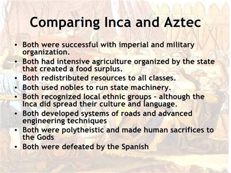Aztecs Mayans And Incas Compare And Contrast