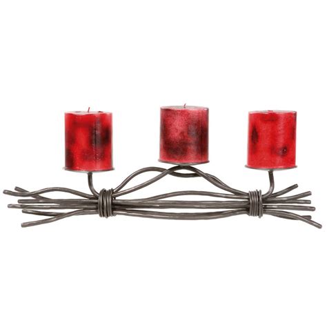 Wrought Iron Tripple Candle Holder Rush Renaissance 3 Candle Holder
