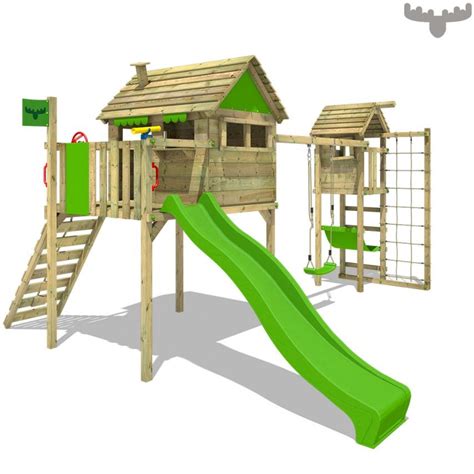 Spielturm mit Schaukel und Rutsche CountryCow Maxi ...