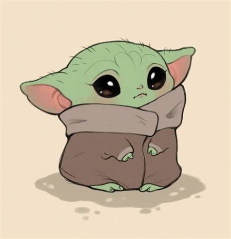 Cute Cartoon Drawings Of Baby Yoda
