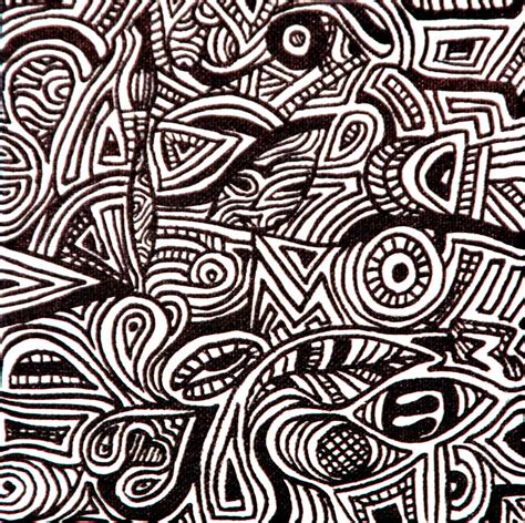 Abstract Black And White Ink Line Drawing Painting By Jean Haynes
