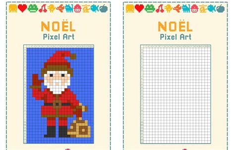 Pixel Art Noël Père Noël